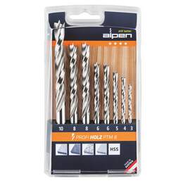 1211538 - Holzspiralbohrerset Profi PTM8 8tlg. DM 3,0-10,0mm SB