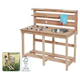 1278554 - Matschküche aus Holz ca. 90x44x94cm, FSC-zert.
